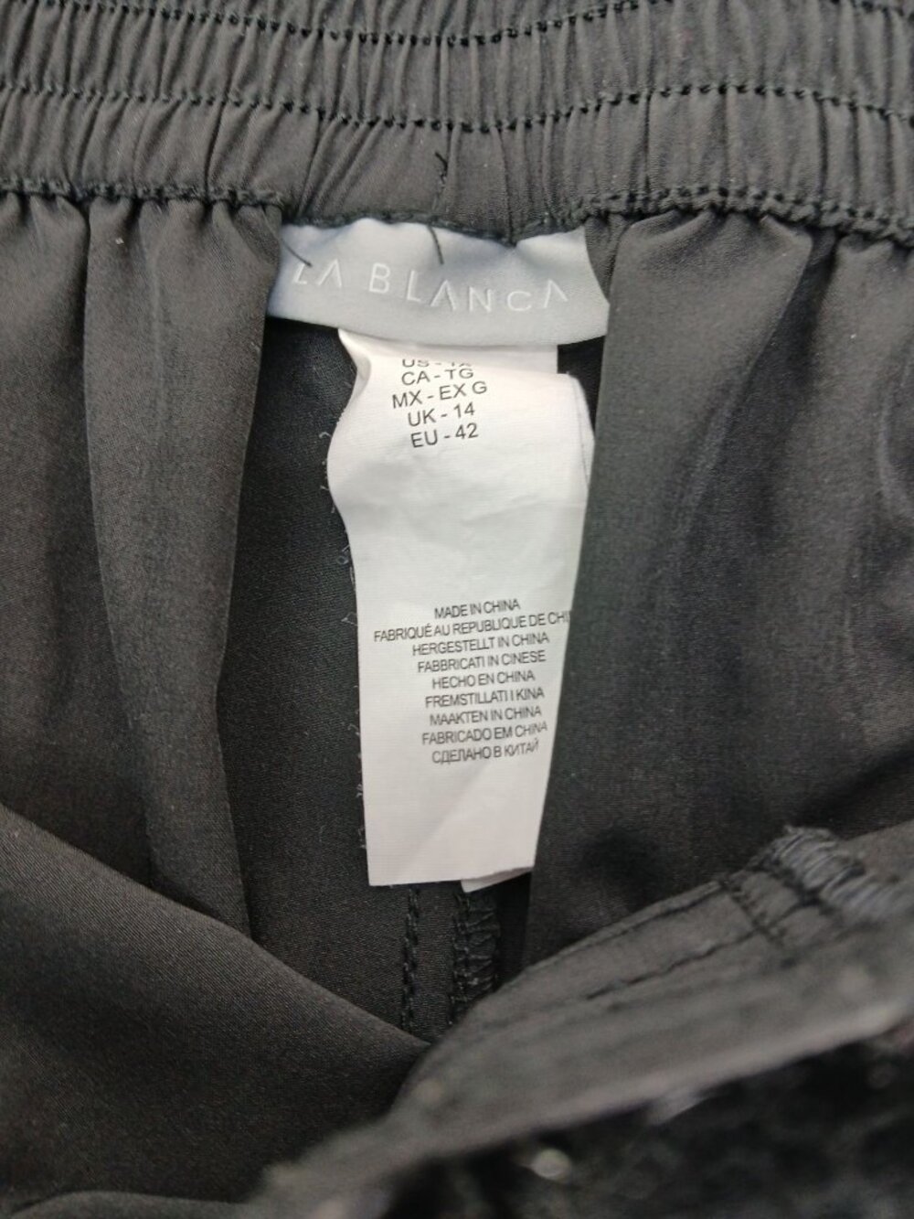 La Blanca Womens Black Swim Board Shorts Size 1X Plus Stretch Pockets Athletic - Picture 6 of 8